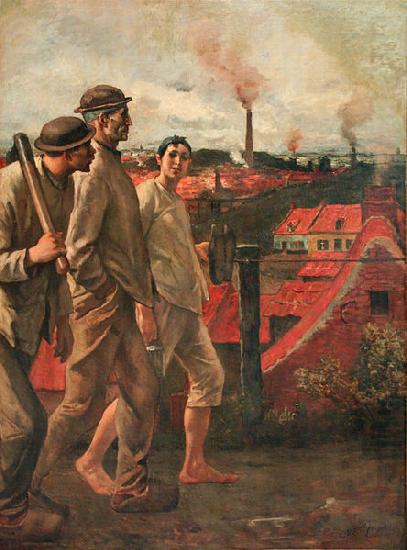 Constantin Meunier Return from the Mine china oil painting image